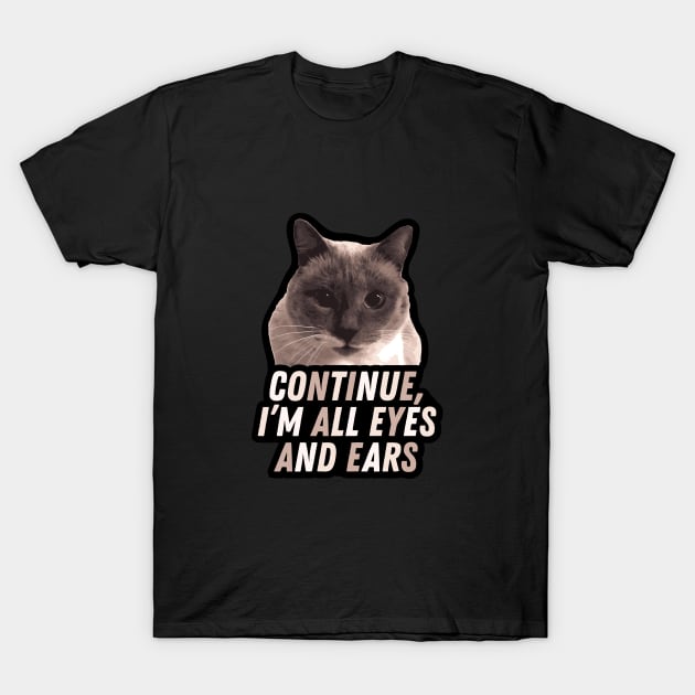 Interrogation cat T-Shirt by azziella